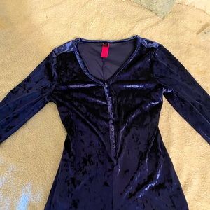 Velvet blue romper